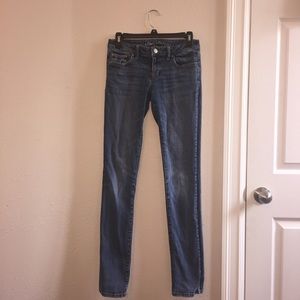 vintage aeropostale dark wash skinny jeans long